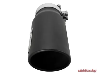 aFe Power Mach Force-Xp Universal Clamp-on Exhaust Tip Black 4 IN Inlet x 5 IN Outlet x 12 IN L - 49T40506-B12