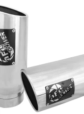 aFe Power Mach Force-Xp Universal Intercooled Clamp-on Exhaust Tip Polished 4 IN Inlet x 5 IN Outlet x 12 IN L                                     - 49T40506-P12 - Image 5