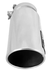 aFe Power Mach Force-Xp Universal Intercooled Clamp-on Exhaust Tip Polished 4 IN Inlet x 5 IN Outlet x 12 IN L                                     - 49T40506-P12 - Image 4