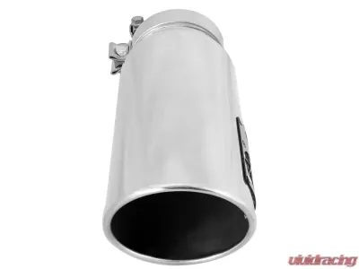 aFe Power Mach Force-Xp Universal Intercooled Clamp-on Exhaust Tip Polished 4 IN Inlet x 5 IN Outlet x 12 IN L - 49T40506-P12