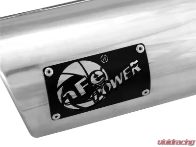 aFe Power Mach Force-Xp Universal Intercooled Clamp-on Exhaust Tip Polished 4 IN Inlet x 5 IN Outlet x 12 IN L - 49T40506-P12