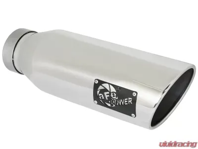 aFe Power Mach Force-Xp Universal Clamp-on Exhaust Tip Polished 4 IN Inlet x 6 IN Outlet x 18 IN L - 49T40601-P18