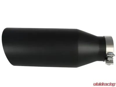 aFe Power Mach Force-Xp Universal Clamp-on Exhaust Tip Black 4 IN Inlet x 7 IN Outlet x 18 IN L - 49T40701-B18
