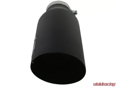 aFe Power Mach Force-Xp Universal Clamp-on Exhaust Tip Black 4 IN Inlet x 7 IN Outlet x 18 IN L - 49T40701-B18
