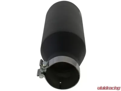 aFe Power Mach Force-Xp Universal Clamp-on Exhaust Tip Black 4 IN Inlet x 7 IN Outlet x 18 IN L - 49T40701-B18