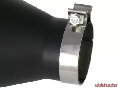 aFe Power Mach Force-Xp Universal Clamp-on Exhaust Tip Black 4 IN Inlet x 7 IN Outlet x 18 IN L - 49T40701-B18