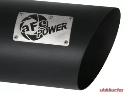 aFe Power Mach Force-Xp Universal Clamp-on Exhaust Tip Black 4 IN Inlet x 7 IN Outlet x 18 IN L - 49T40701-B18