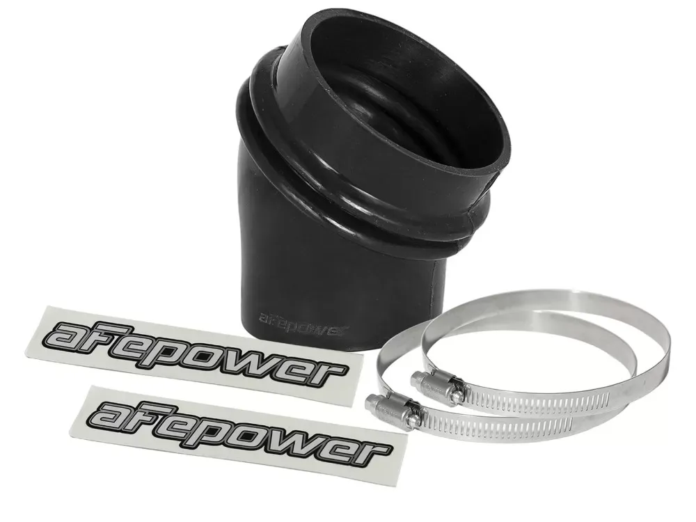 aFe Power Magnum FORCE Cold Air Intake System (3 IN ID to 2-1/2 IN ID x 35 Deg.) Elbow Reducing Coupler - Black - 59-00089