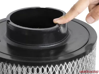 aFe Power Magnum FLOW Universal Air Filter w/ Pro DRY S Media 4 F x 8-1/2 B x 8-1/2 T x 11 H in - 21-90097