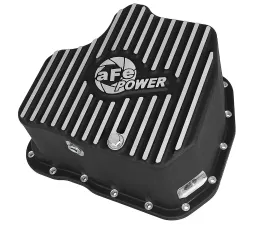 aFe Power Pro Series Engine Oil Pan Black w/ Machined Fins GM Diesel Trucks 11-16 V8-6.6L (td) LML
