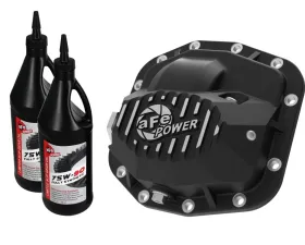 aFe Power Pro Series Front Differential Cover Black w/ Oil (Dana M186) Jeep Wrangler (JL) 18-23 V6-3.6L