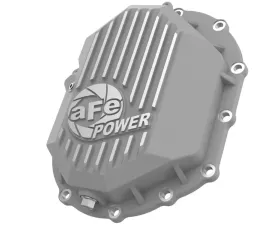 aFe Power Street Series Front Differential Cover Raw w/ Machined Fins GM Diesel Trucks V8-6.6L (td) LB7/LLY/LBZ/LMM/LML/L5P 01-18