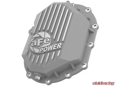 aFe Power Street Series Front Differential Cover Raw w/ Machined Fins GM Diesel Trucks V8-6.6L (td) LB7/LLY/LBZ/LMM/LML/L5P 01-18 - 46-71050A