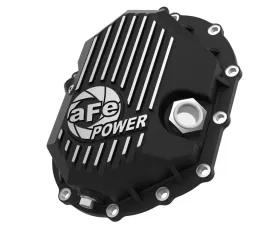 aFe Power Pro Series Front Differential Cover Black w/ Machined Fins GM Diesel Trucks V8-6.6L (td) LB7/LLY/LBZ/LMM/LML/L5P 01-18