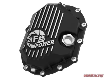 aFe Power Pro Series Front Differential Cover Black w/ Machined Fins GM Diesel Trucks V8-6.6L (td) LB7/LLY/LBZ/LMM/LML/L5P 01-18 - 46-71050B