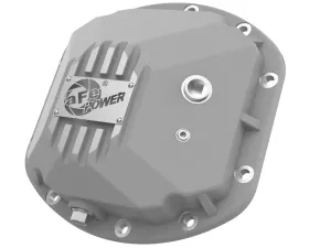 aFe Power Street Series Dana 30 Front Differential Cover Raw w/ Machined Fins Jeep Wrangler (TJ/JK) 97-18