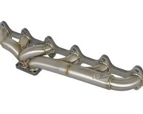 aFe Power Twisted Steel 304 Stainless Steel Header w/ T4 Turbo Flange Dodge Diesel Trucks 03-07 L6-5.9L (td)