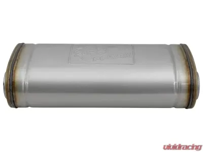 aFe Power Mach Force-Xp Stainless Muffler 2.5" Offset/Dual 18" L x 8" W x 5" H Oval Body - 49M00033