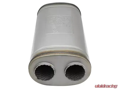 aFe Power Mach Force-Xp Stainless Muffler 2.5" Offset/Dual 18" L x 8" W x 5" H Oval Body - 49M00033