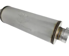 AFE Power Saturn 4S Stainless Steel Muffler 4 IN ID x 8 IN Dia x 30 IN OAL Round Body