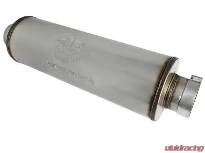 AFE Power Saturn 4S Stainless Steel Muffler 4 IN ID x 8 IN Dia x 30 IN OAL Round Body - 49M00038