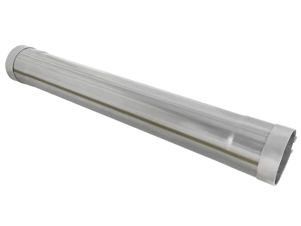 aFe Power SATURN 4S Stainless Muffler Delete Pipe 4 IN ID Inlet/Outlet x 24 IN Body x 30 IN Overall Length - 49M00039