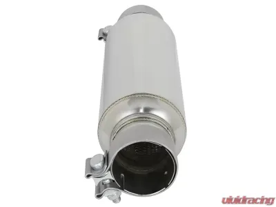 aFe Power Mach Force-Xp Stainless Steel Resonator 2.5" Inlet/Outlet 4" Dia x 12" Body - 49M10003