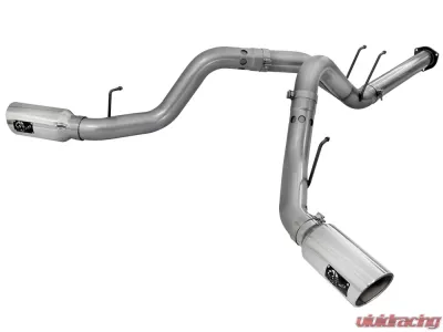aFe Power Large Bore-HD 4" 409 Stainless Steel DPF-Back Exhaust System Ford Diesel Trucks 11-14 V8-6.7L (td) - 49-43065-P