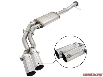 aFe Power Rebel Series 3" to 2-1/2" 409 Stainless Steel Catback Exhaust System Ford F-150 09-14 V8-4.6L/5.4L/5.0L - 49-43080-P
