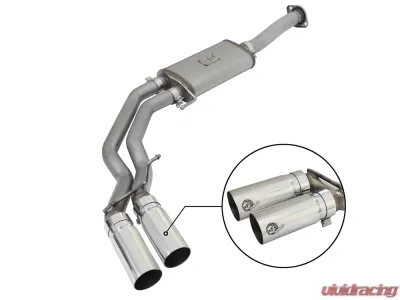 aFe Power Rebel Series 3" to 2-1/2" 409 Stainless Steel Catback Exhaust System Ford F-150 2015-2022 EcoBoost V6-2.7L(tt)/3.5L (tt)/V8-5.0L - 49-43081-P