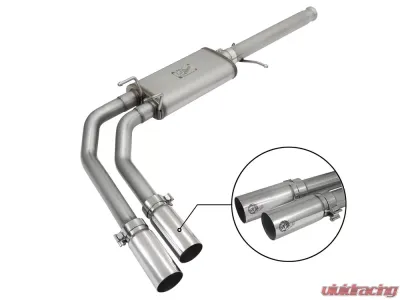 aFe Power Rebel Series 3" to 2-1/2" 409 Stainless Steel Catback Exhaust System GM Silverado/Sierra 1500 09-18 V6-4.3L/V8-5.3L - 49-44062-P
