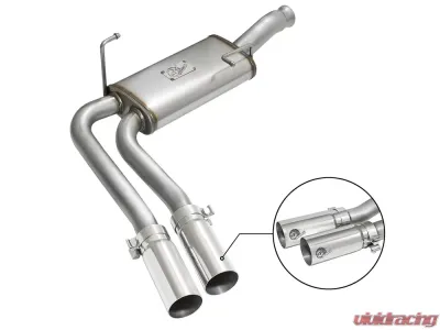 aFe Power Rebel Series 3" to 2-1/2" 409 Stainless Steel Catback Exhaust System GM Silverado/Sierra 1500 09-18 V6-4.3L/V8-4.8L/5.3L - 49-44070-P
