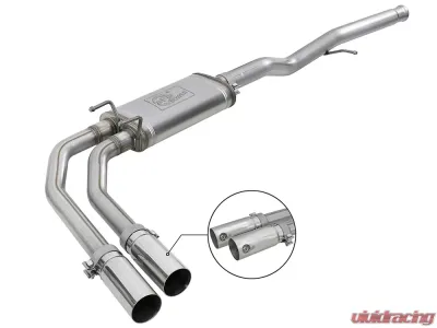 aFe Power Rebel Series 3" to 2-1/2" 409 Stainless Steel Catback Exhaust System GM Silverado/Sierra 1500 09-18 V6-4.3L/V8-4.6L/5.3L - 49-44098-P