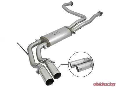 aFe Power Rebel Series 2-1/2" 409 Stainless Steel Catback Exhaust System Nissan Titan 04-15 V8-5.6L - 49-46124-P