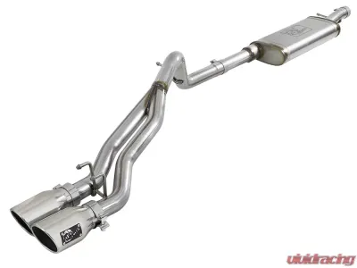 aFe Power Rebel Series 2-1/2" 409 Stainless Steel Catback Exhaust System Jeep Wrangler (JK) 07-18 V6-3.6L/3.8L (4-Door) - 49-48054-P