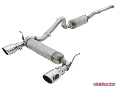 aFe Power Rebel Series 2-1/2" 409 Stainless Steel Catback Exhaust System Jeep Wrangler (JK) 07-18 V6-3.6L/3.8L (2/4-Door) - 49-48062-P