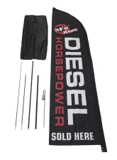 aFe Power Diesel Horsepower Flag, Black (Double Sided)                                     - 40-10155 - Image 3