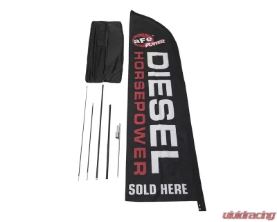 aFe Power Diesel Horsepower Flag, Black (Double Sided) - 40-10155