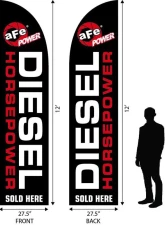 aFe Power Diesel Horsepower Flag, Black (Double Sided)                                     - 40-10155 - Image 2