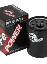 aFe Power Pro GUARD HD Oil Filter 4 Pack for Polaris ATV/UTV 2002-2019, High Flow Filtration                                     - 44-PS002-MB - Image 2