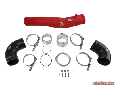 aFe Power Bladerunner 2.5" Aluminum Hot Charge Pipe (Red) Toyota GR Supra A90 L6 3.0L 2020-2024 - 46-20398-R