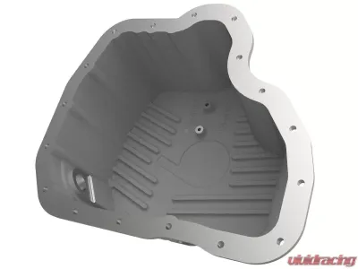 aFe Power Street Series Engine Oil Pan Raw with Machined Fins GM Diesel Trucks 2001-2010 - 46-71070A