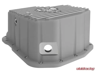 aFe Power Street Series Engine Oil Pan Raw with Machined Fins GM Diesel Trucks 2001-2010 - 46-71070A