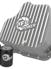 aFe Power Street Series Engine Oil Pan Raw with Machined Fins GM Diesel Trucks 2001-2010                                     - 46-71070A - Image 7