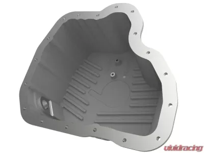 aFe Power Street Series Engine Oil Pan Raw with Machined Fins GM Diesel Trucks 2011-2016 - 46-71080A