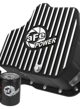 aFe Power Pro Series Engine Oil Pan Black with Machined Fins GM Diesel Trucks 2011-2016                                     - 46-71080B - Image 6