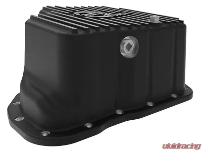 aFe Power Pro Series Engine Oil Pan Black with Machined Fins GM Diesel Trucks 2011-2016 - 46-71080B