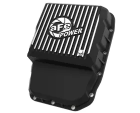 aFe Power Transmission Pan Black with Machined Fins RAM Diesel Trucks 2013-2019