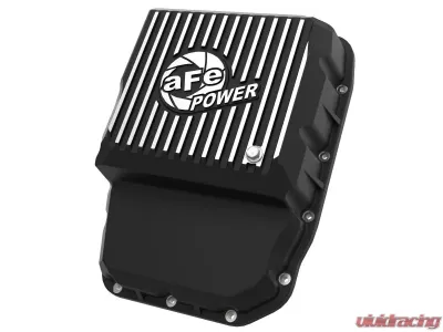 aFe Power Transmission Pan Black with Machined Fins RAM Diesel Trucks 2013-2019 - 46-71160B