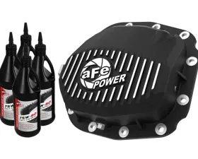 aFe Power Pro Series Differential Cover Black with Machined Fins & Gear Oil (Super 8.8 axle) Ford F-150 2015-2019